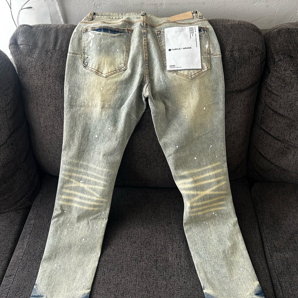 Men's purple brand jeans